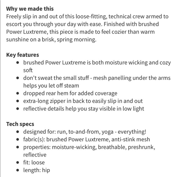 π LULULEMON run: warm up crew - Picture 16 of 16